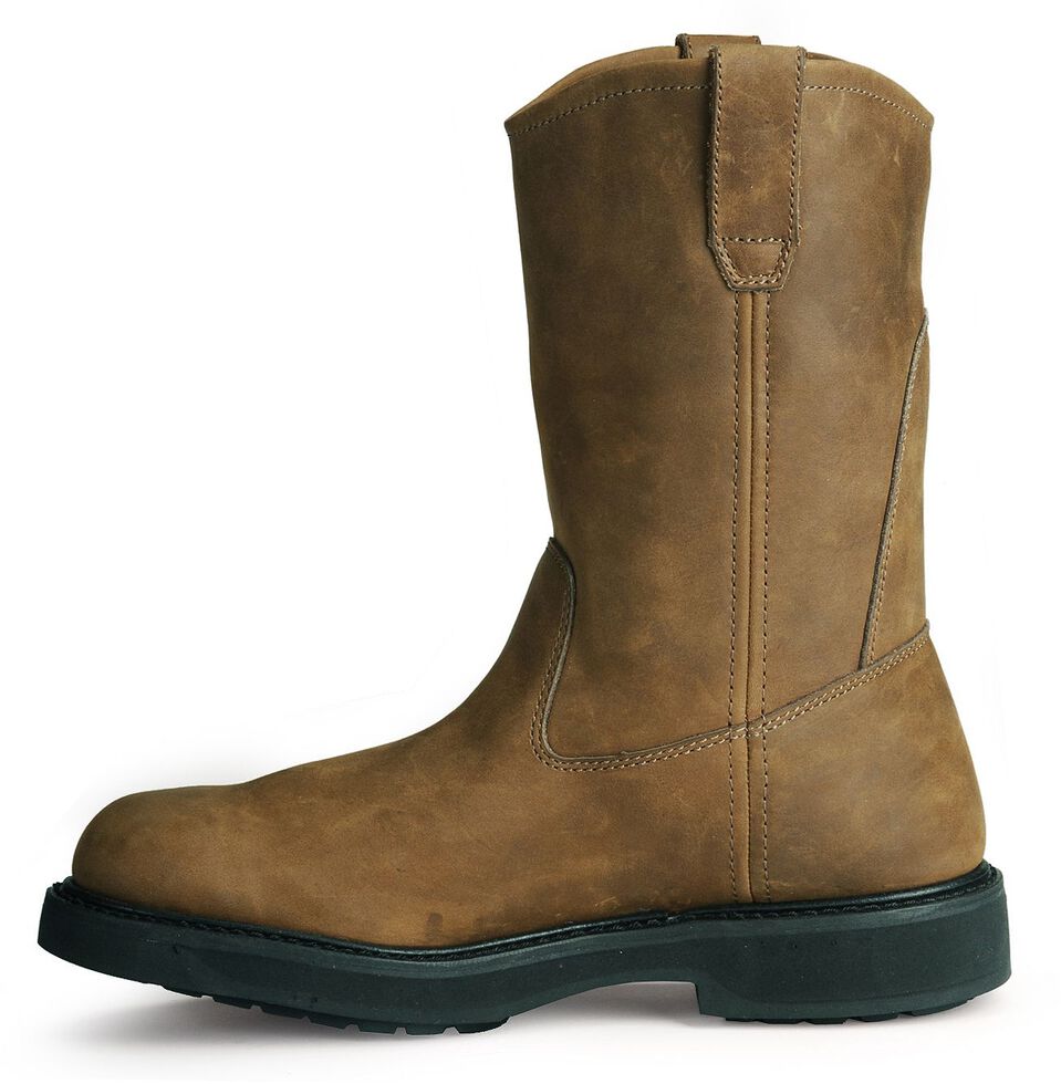 Wolverine Ingham DuraShocks Wellington Work Boots - Round Toe - Country