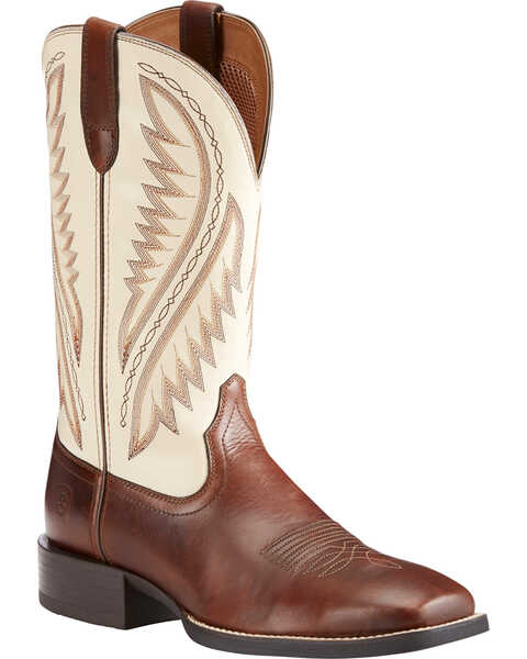 Image #1 - Ariat Men's Sport Stonewall Native Western Performance Boots - Broad Square Toe , Brown, hi-res