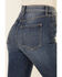 Sneak Peek Women's Medium Wash High Rise Distressed Hem Skinny Jeans , Blue, hi-res
