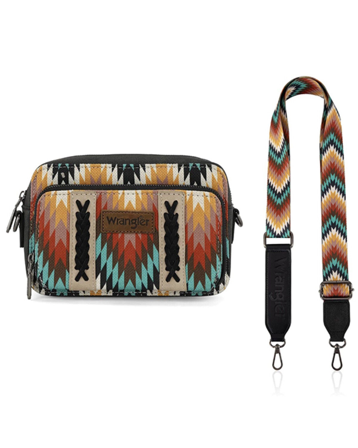 Image #4 - Wrangler Women's Southwestern Crossbody Bag, Black, hi-res