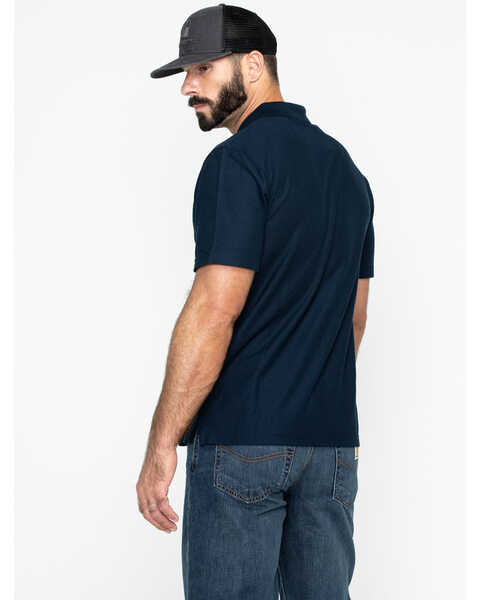 Image #3 - Carhartt Men's Contractors Pocket Short Sleeve Work Polo Shirt, Navy, hi-res