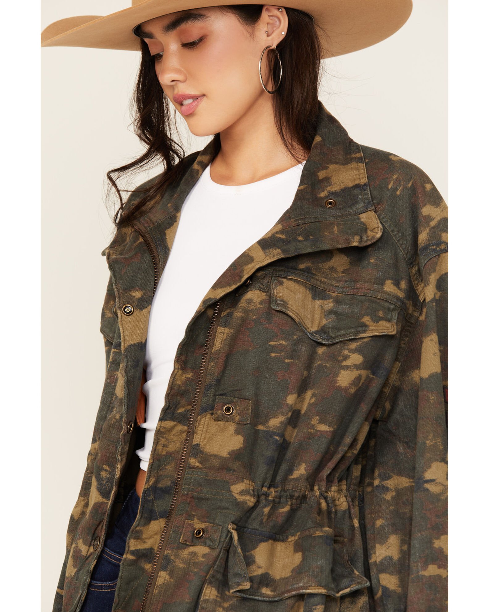 Camo print jacket womens shop