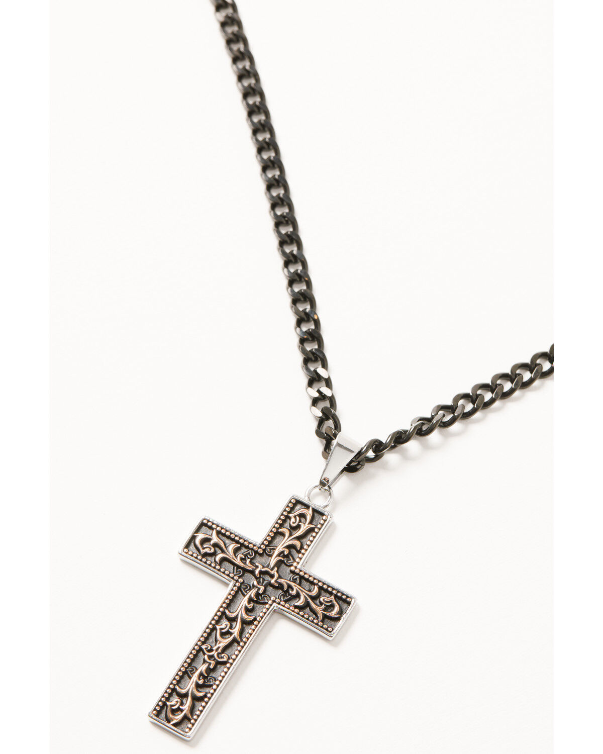 Image #3 - Cody James Men's Cross Necklace, Black, hi-res