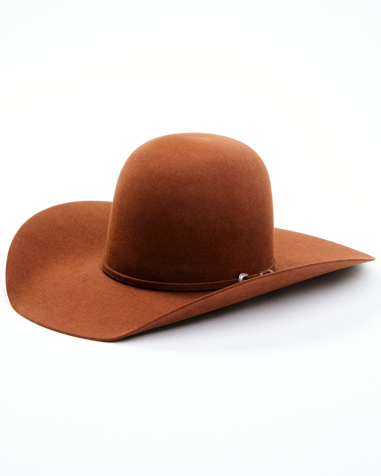 Rodeo King 7X Rust Copper Open Crown Fur Felt Western Hat , Rust Copper, hi-res