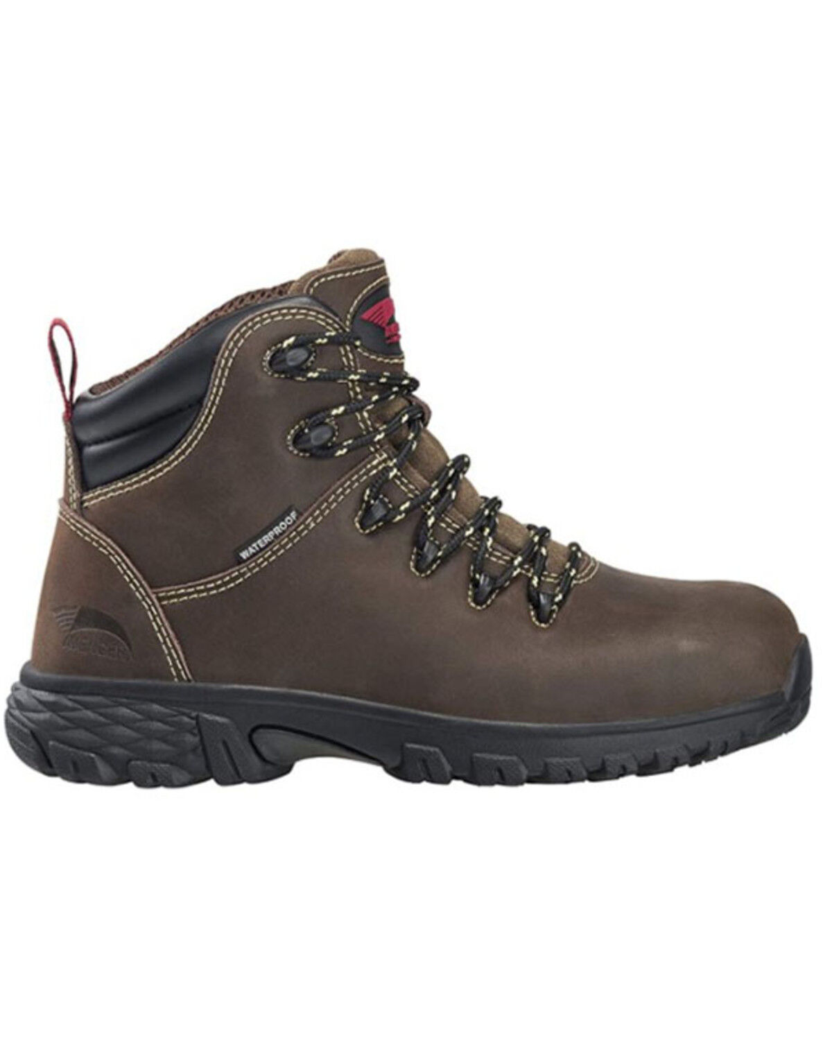 Image #2 - Avenger Women's Waterproof Work Boots - Alloy Toe, Brown, hi-res