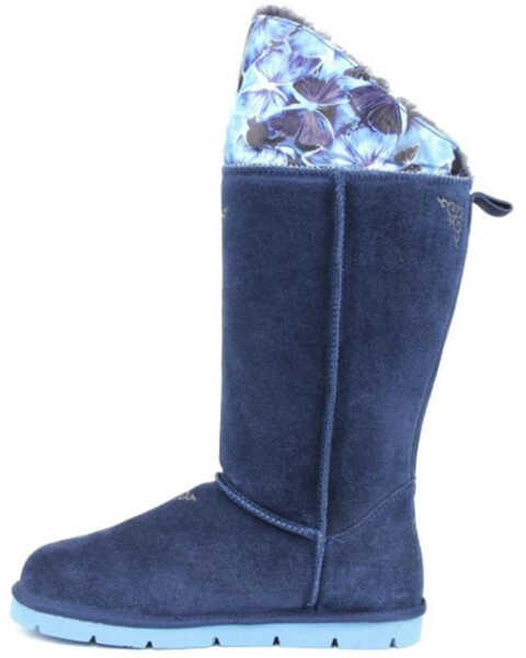 Image #3 - Superlamb Women's Foldable Cuff Pull On Casual Boots - Round Toe, Blue, hi-res