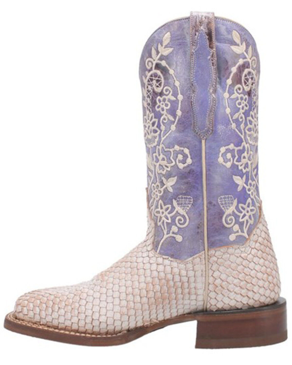 Image #3 - Dan Post Women's White Sands Western Boots - Broad Square Toe, White, hi-res