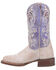 Image #3 - Dan Post Women's White Sands Western Boots - Broad Square Toe, White, hi-res