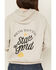 Image #4 - Paramount Network's Yellowstone Women's Dutton State of Mind Hoodie , Cream, hi-res