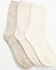 Image #2 - Boot Barn Women's Oatmeal Luxe Cozy Sock Gift Box - 3 Piece, Oatmeal, hi-res