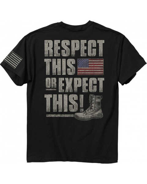 Buck Wear Men's Respect This Short Sleeve Graphic T-Shirt , Black, hi-res
