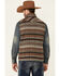 Image #5 - Powder River Outfitters Heather Brown Serape Stripe Zip-Front Wool Vest, Brown, hi-res