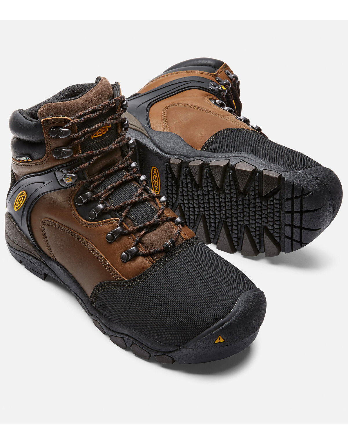 Image #3 - Keen Men's Louisville Met Guard Work Boots - Steel Toe, Brown, hi-res