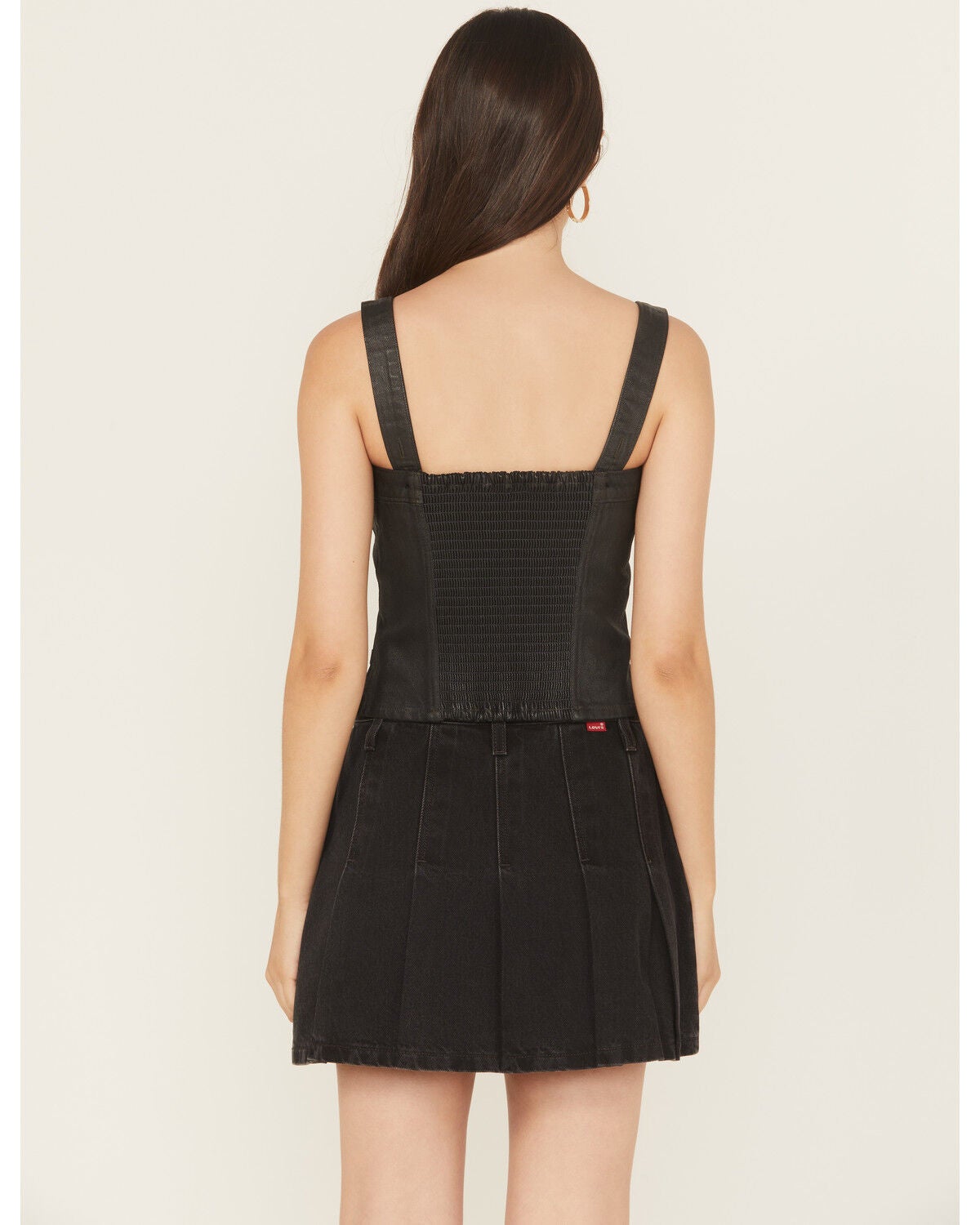 Image #4 - Levi's Women's Sculpted Prize Fight Sleeveless Denim Bustier Top, Black, hi-res