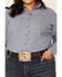 Ariat Women's R.E.A.L Chambray Billie Jean Embroidered Long Sleeve Button-Down Western Core Shirt - Plus, Blue, hi-res