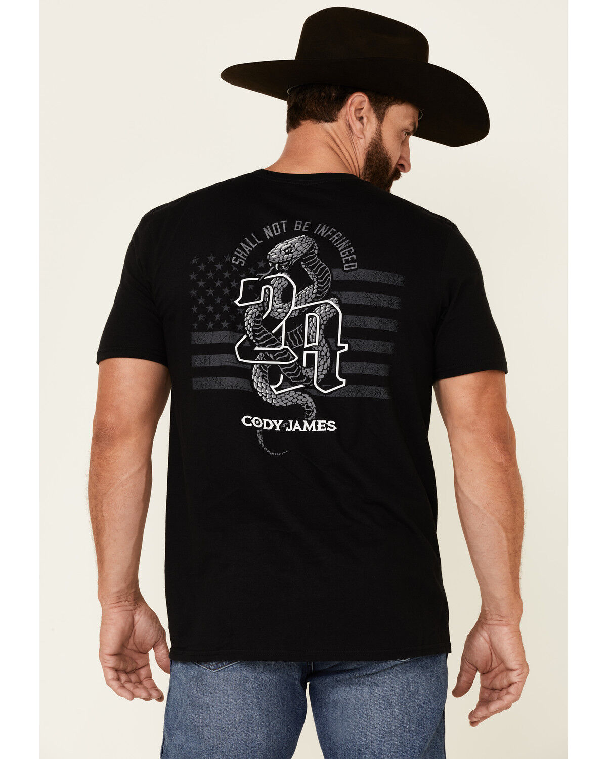 Cody James Men's Black 2A Snake Flag