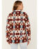 Image #4 - Cotton & Rye Women's Southwestern Print Sherpa Half Zip Pullover, Rust Copper, hi-res