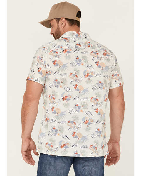 Image #4 - Pendleton Men's Hula Girl Tropical Print Short Sleeve Button-Down Western Shirt , White, hi-res