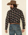 Image #3 - Dale Brisby Men's Cactus Print Long Sleeve Snap Western Shirt, Black, hi-res