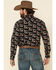 Dale Brisby Men's Black Cactus Print Long Sleeve Western Shirt , Black, hi-res