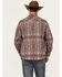 Image #4 - Moonshine Spirit Men's Manhattan Paisley Print Long Sleeve Snap Western Shirt, Burgundy, hi-res