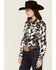 Image #2 - Ariat Women's Cow Print Wrinkle Resist Team Kirby Long Sleeve Button-Down Stretch Western Shirt, Cream, hi-res