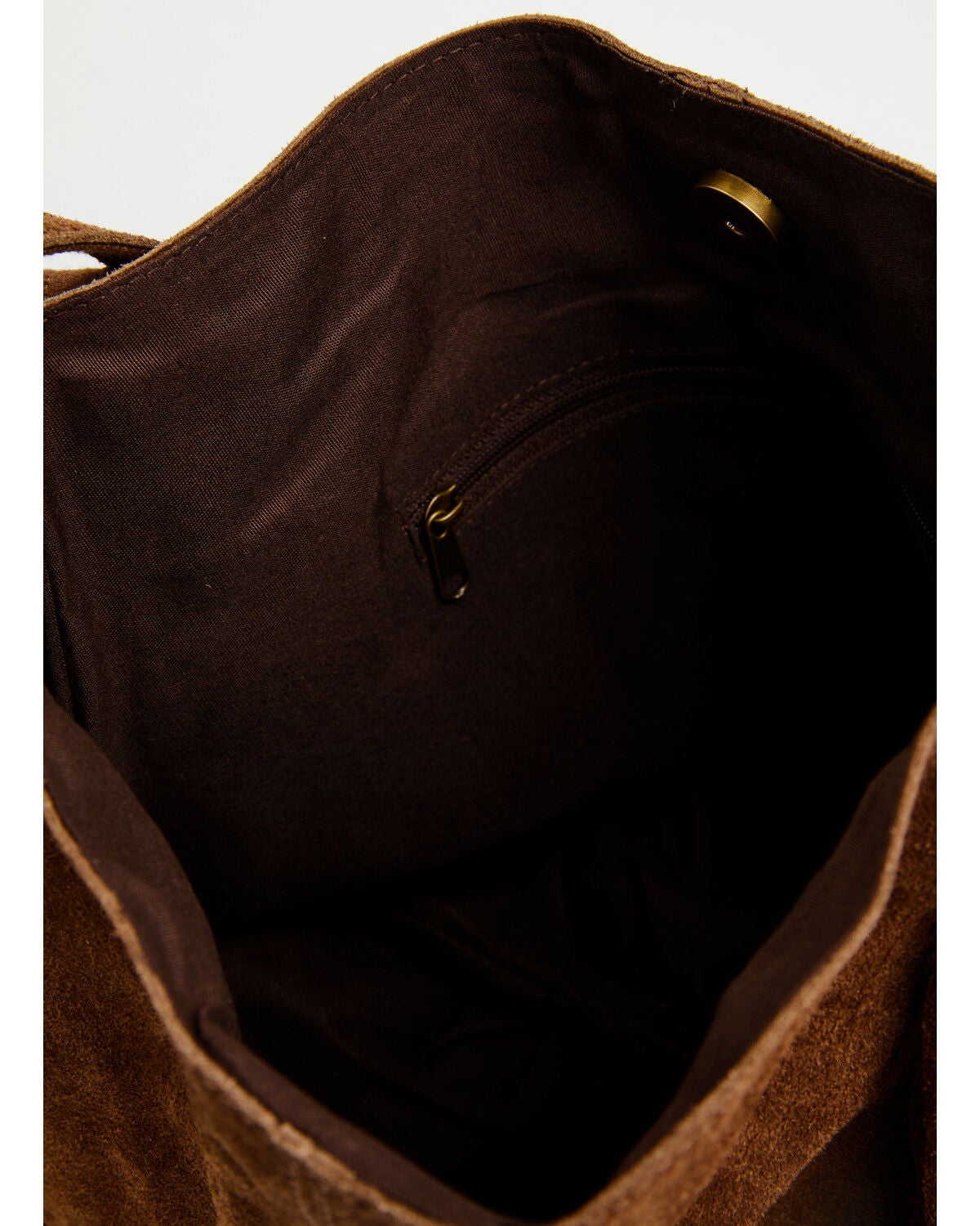 Image #4 - Avondayle Women's Suede Mini Tote with Fringe, Brown, hi-res