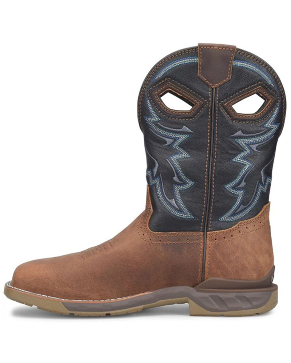 Image #3 - Double H Men's Geddy Waterproof Western Work Boots - Composite Toe, Brown, hi-res