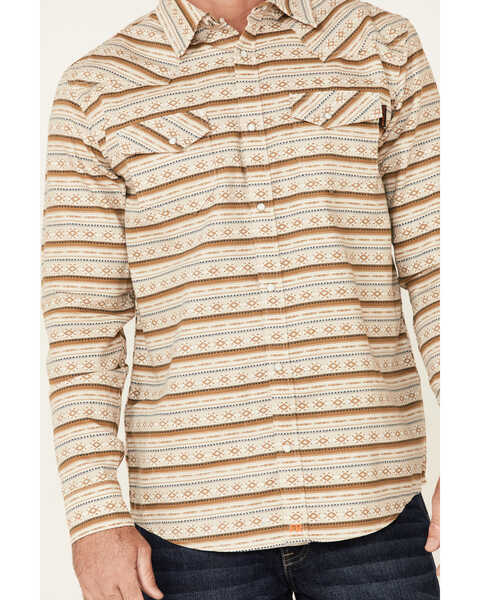 Image #3 - Cody James Men's FR Striped Long Sleeve Work Shirt , Tan, hi-res