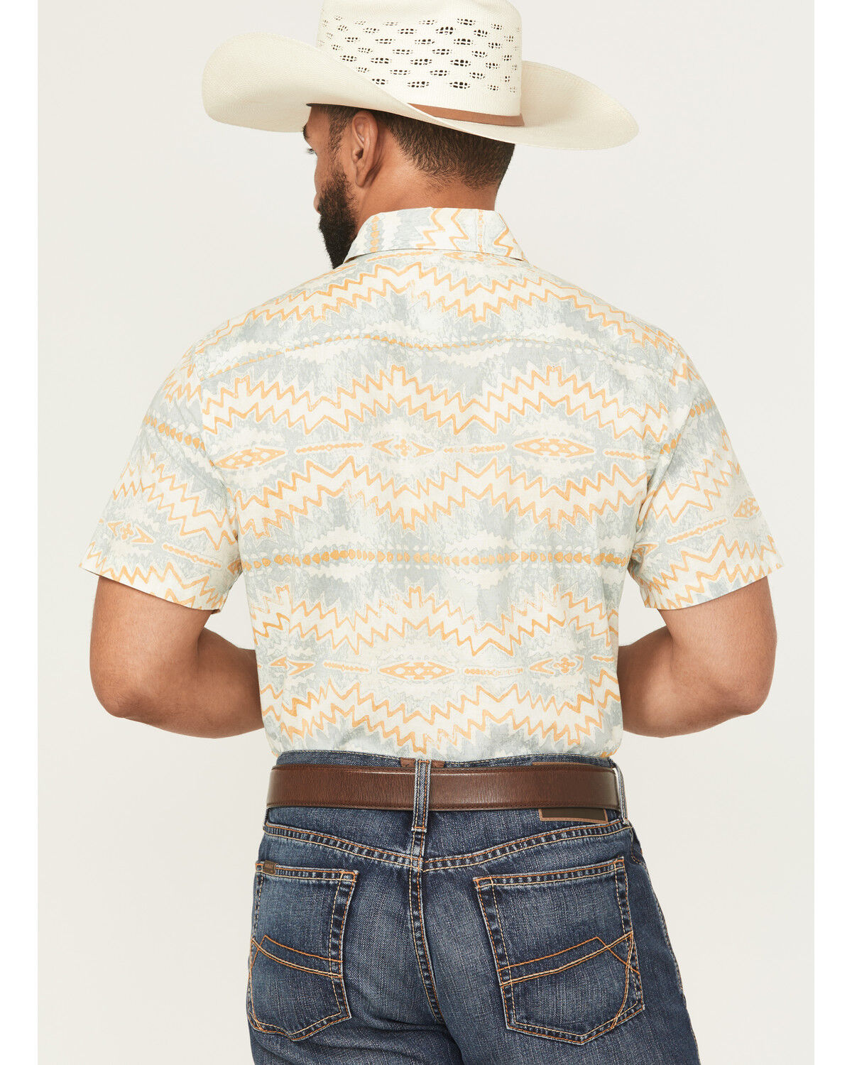 Image #4 - Pendleton Men's Shoreline Printed Short Sleeve Button-Down Western Shirt, Blue, hi-res