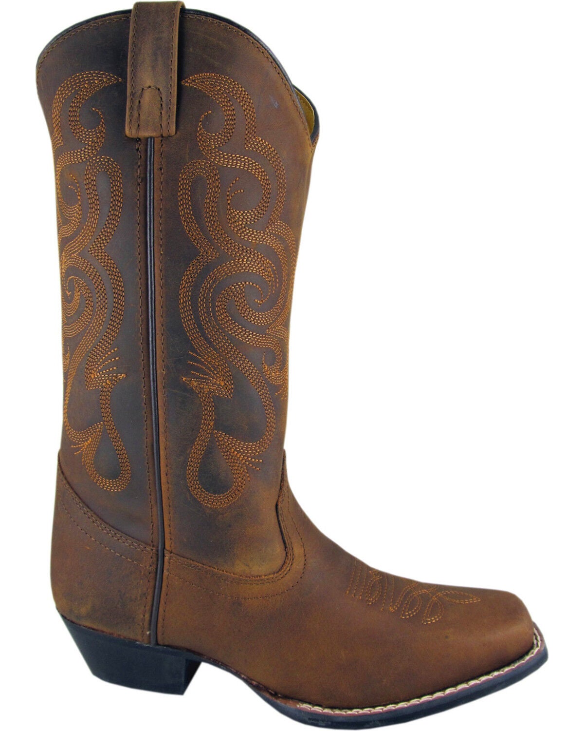Smoky Mountain Women's Lariat Western Boots - Square Toe, Brown, hi-res