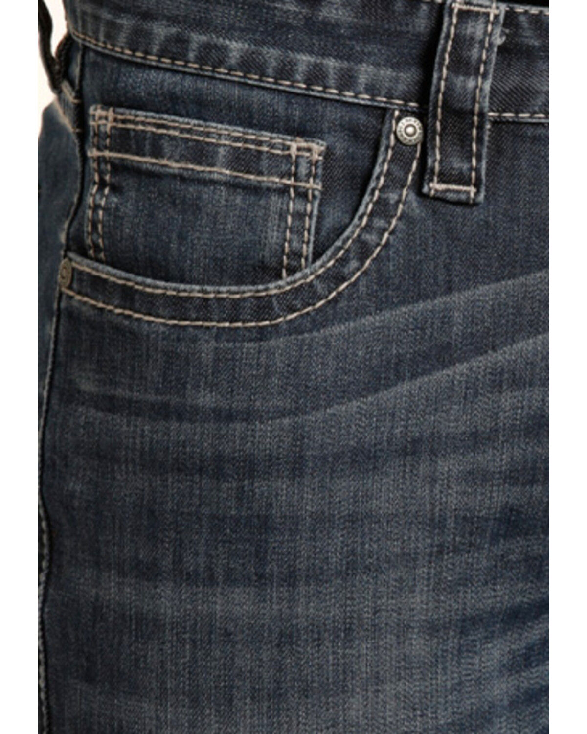 Image #10 - Rock & Roll Denim Men's Small "V" Reflex Revolver Slim Straight Jeans, Indigo, hi-res