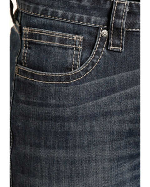Image #10 - Rock & Roll Denim Men's Small "V" Reflex Revolver Slim Straight Jeans , Indigo, hi-res