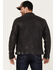Image #4 - Mauritius Leather Men's Biker Jacket, Grey, hi-res