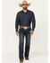 Image #1 - Rock & Roll Denim Men's Pistol Dark Wash Straight Reflex Stretch Denim Jeans, Dark Wash, hi-res