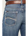 Image #4 - Ariat Men's M4 Logan Medium Wash Relaxed Straight Denim Jeans - Big, Medium Wash, hi-res