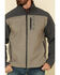 Cinch Men's Grey Colorblock Logo Zip-Front Bonded Jacket - Big , Grey, hi-res