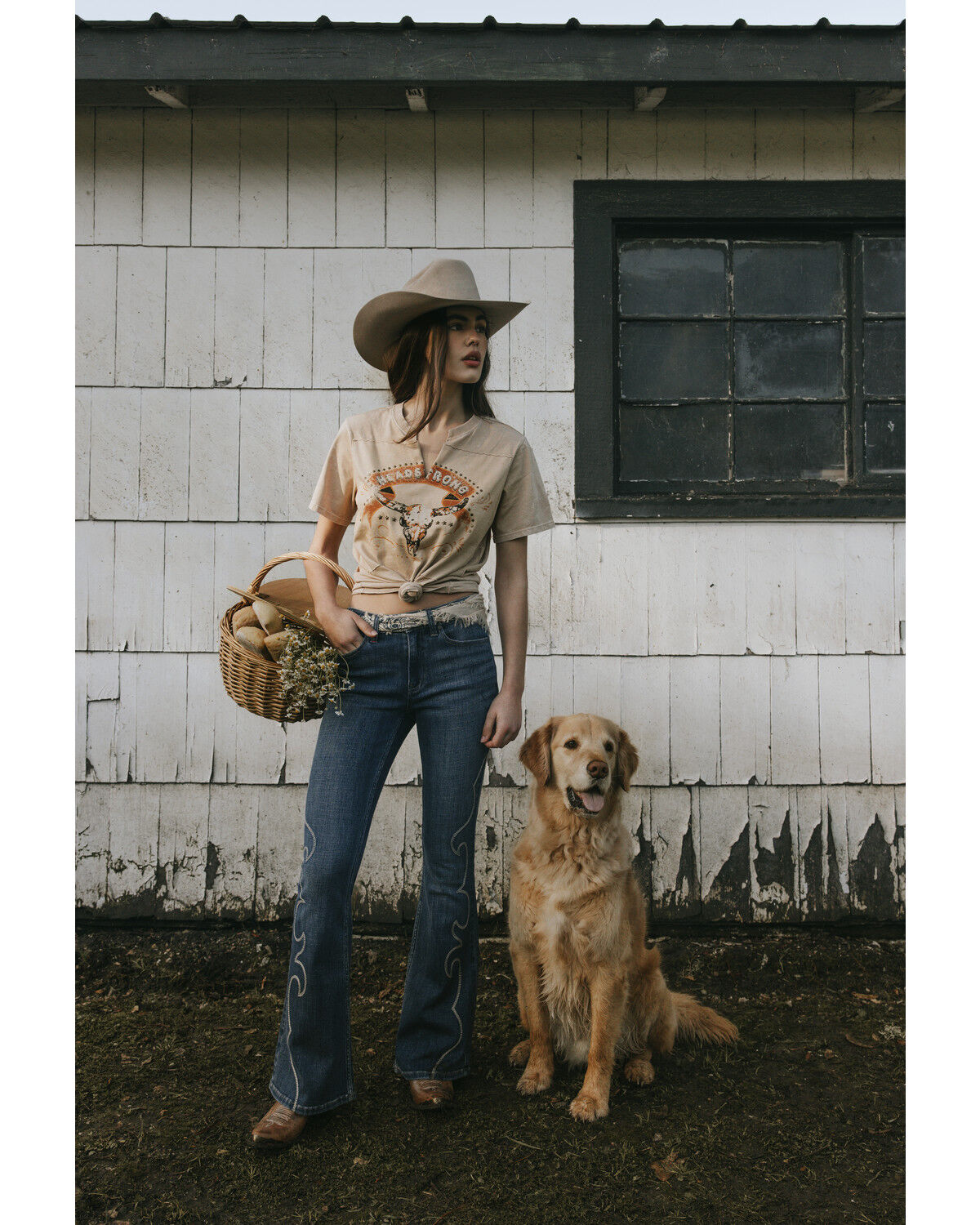 Image #1 - Idyllwind Women's Max Headstrong Short Sleeve Graphic Tee, Wheat, hi-res