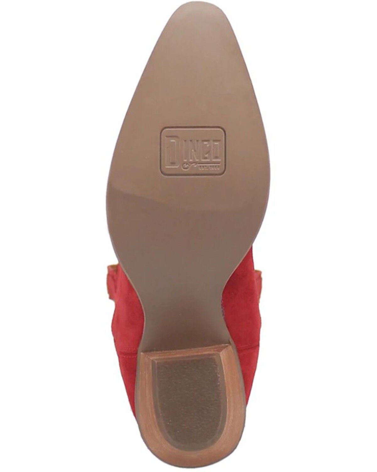 Image #7 - Dingo Women's Out West Suede Western Boots - Snip Toe, Red, hi-res