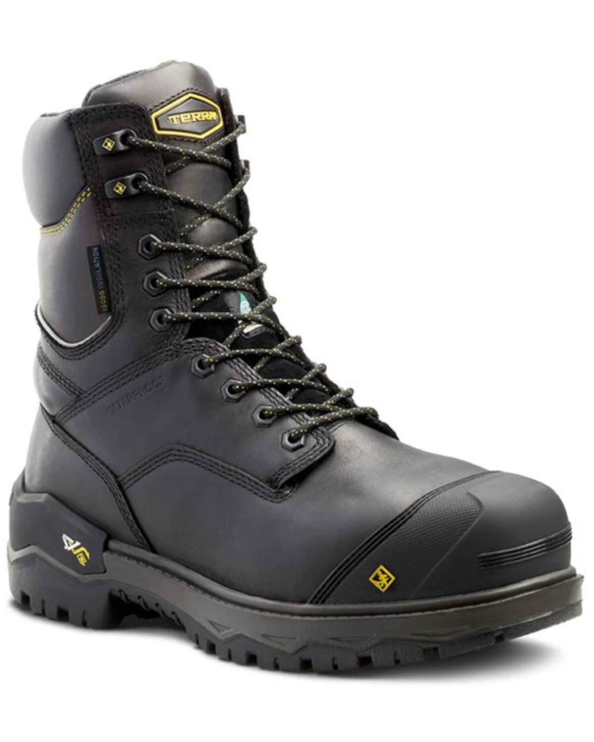 Kodiak Men's 8" Gantry Waterproof Insulated Work Boots - Composite Toe, Black, hi-res