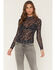 Image #1 - Blue B Women's Boot Stitch Mesh Long Sleeve Shirt, Black, hi-res