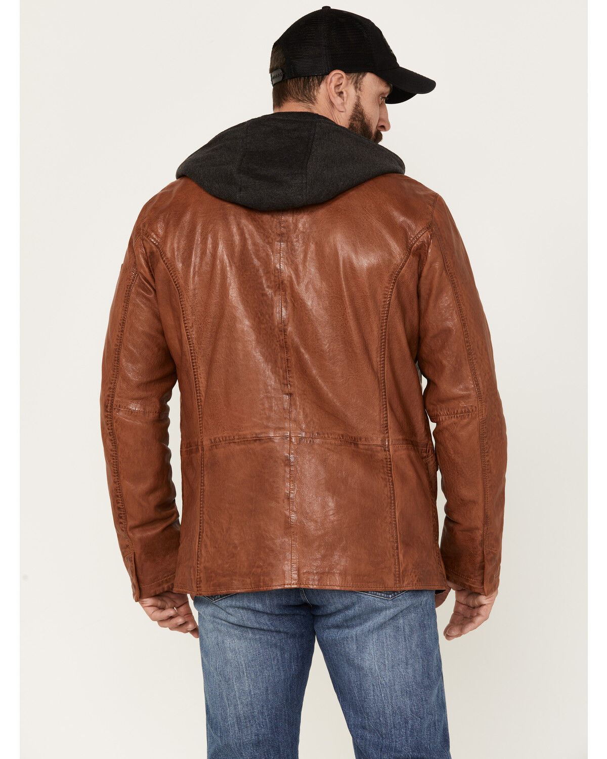 Image #4 - Mauritius Men's Leather Blazer, Cognac, hi-res