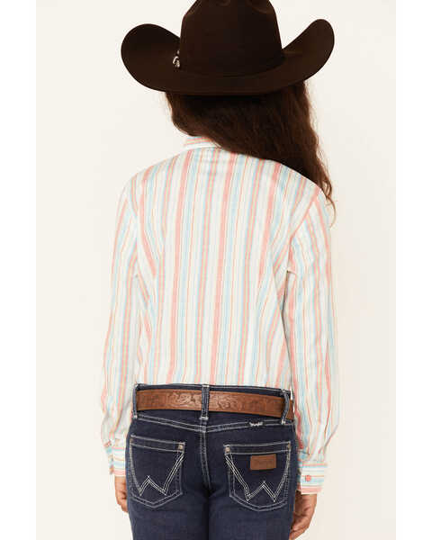 Cruel Girl Girl's Stripe Print Long Sleeve Pearl Snap Western Shirt -  Country Outfitter