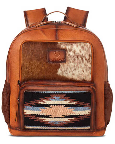 Image #1 - Ariat Southwestern Calf Hair Backpack, Multi, hi-res