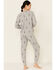 PJ Salvage Women's Lightning Bolt Sweatpants, Heather Grey, hi-res