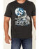 Image #3 - Flag & Anthem Men's Charcoal Burnout Howling Wolf Graphic Short Sleeve T-Shirt , Charcoal, hi-res