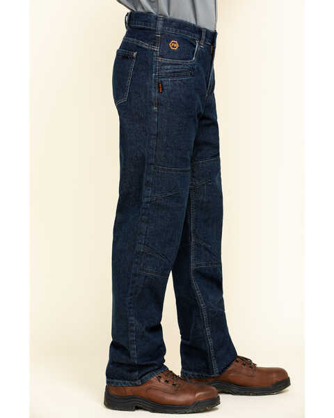 Image #3 - Hawx Men's FR Denim Straight Work Jeans , Indigo, hi-res