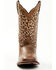 Image #4 - Laredo Women's Leopard Print Western Performance Boots - Broad Square Toe, Chocolate, hi-res