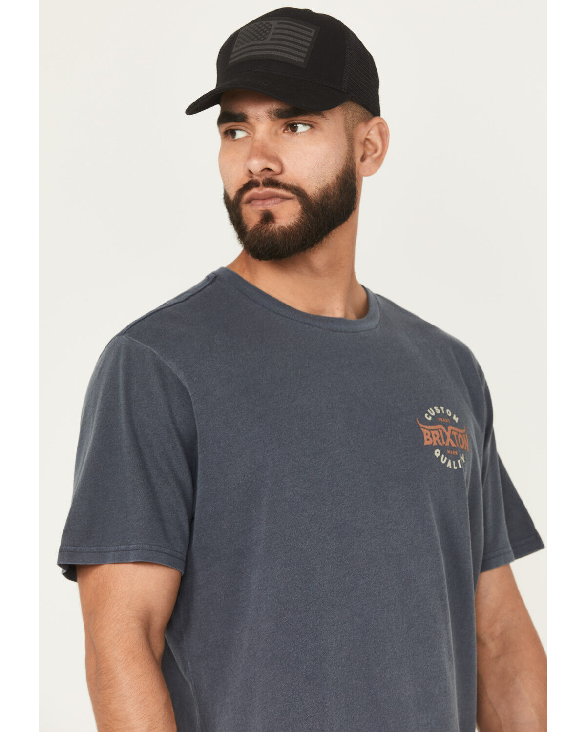 Image #4 - Brixton Men's Gibson Short Sleeve Graphic T-Shirt, Dark Blue, hi-res