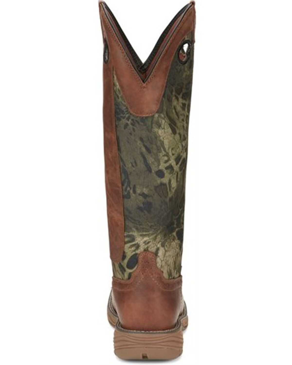 Image #5 - Justin Men's Rush Strike Camo Shaft Leather Pull On Snake Boots - Square Toe, , hi-res
